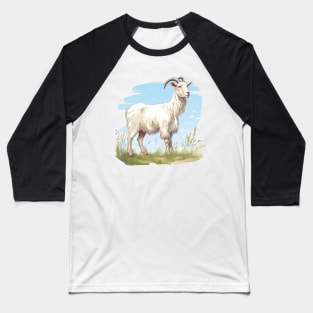 White Goat Baseball T-Shirt